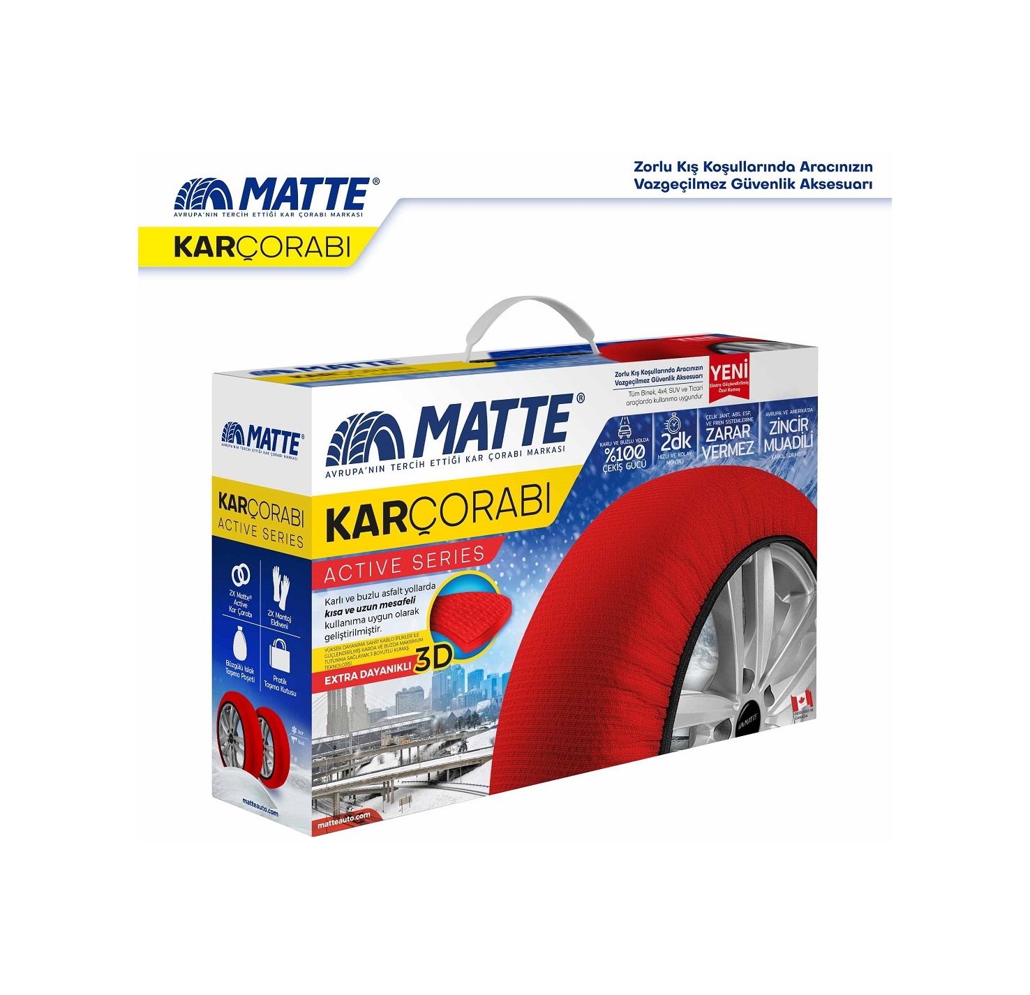 Matte Kar Çorabı - Active Series (Ebat Seçenekli)